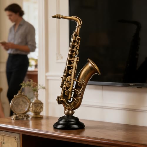 Figurines d'instruments miniatures en résine vintage pour déco