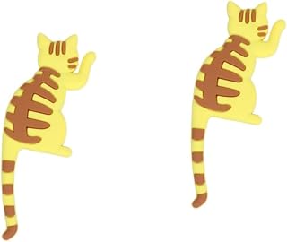 Mobestech Magnet Hooks 2 pcs Magnetic Fridge Magnet The Office Decor Animal Refrigerator Magnet Hook Magnetic cat Hook Cute