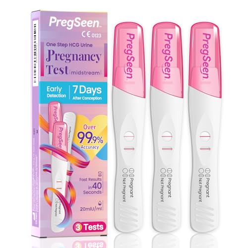Accufast Pregnancy Test 3 Count - 20 MIU/mL Early Detection Pregnancy Test | Detect Pregnancy 7 Days After Conception | Fast Results in 40 Seconds | Reliable Home Pregnancy Testing Stick