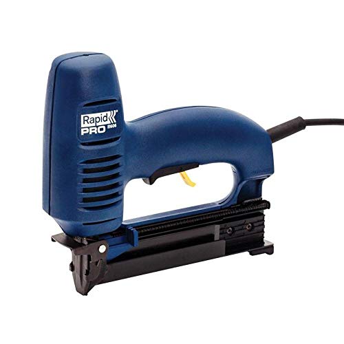 Rapid Electric Staple Gun PRO R606 for No. 606 Staples and No. 8 Brads, Stapler and Brad Nailer with Adjustable Impact Setting and Removable Front Plate, For Picture Frames, Panelling (10643003)