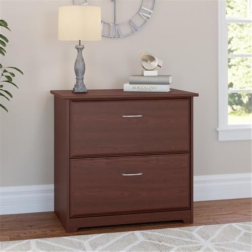 Bush Home Cabot 2 Drawer Lateral File Cabinet in Harvest Cherry, Home Office Chest for Letter, Legal, and A4-size Document Storage by Bush Home - Image 2