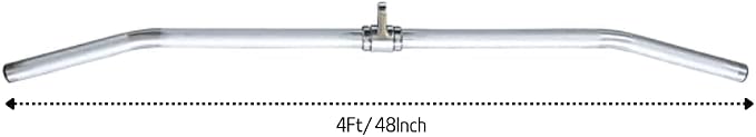 Body-Solid Home Gym Tools MB148A Aluminum LAT Pulldown Bar Attachment for Pulley Cable Machine - Straight Arm Lat Pull Down Bar Accessories for Gyms, Strength Workout Equipment, Muscle Building