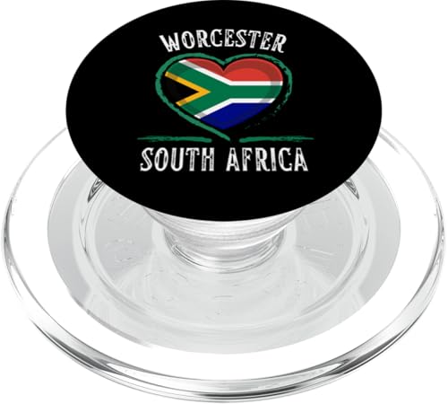 South Africa Flag Heart Worcester City PopSockets PopGrip para MagSafe