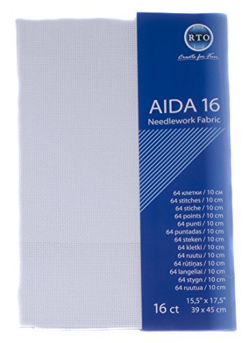 RTO Aida Tela para Punto de Cruz de 16 Cuentas, 39 x 45 cm Cover