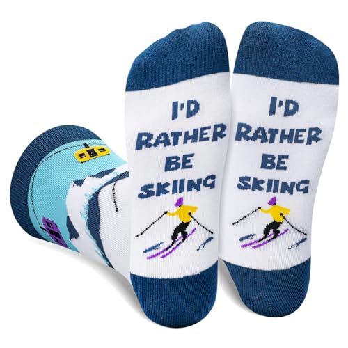 AGRIMONY Funny Skiing Socks for Men Women Teen Boys -