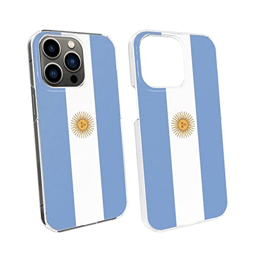 Funda iPhone 13 Pro rígida con bandera de Argentina carcasa resistente de PC 4