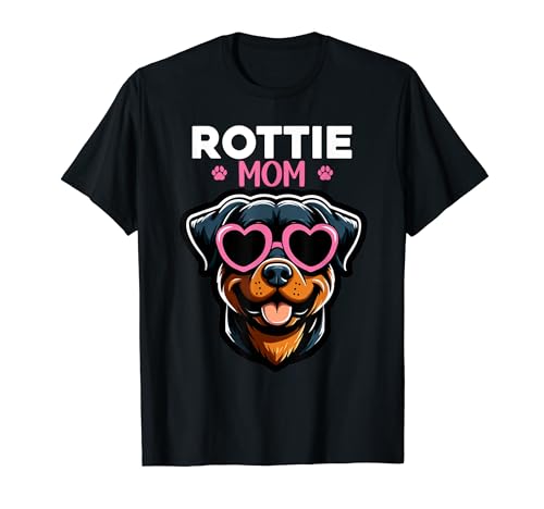 Cute Rottie Mom Rottweiler Dog Mama, Mothers Day Dog Mom T-Shirt