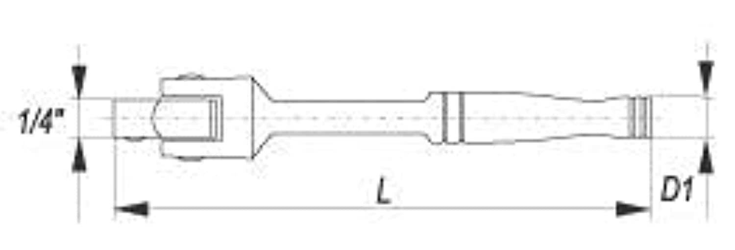 Yato 1/4" Socket - Flexible Handle, Chrome Finish -2 Yato 1/4" Socket - Flexible Handle, Chrome Finish -2