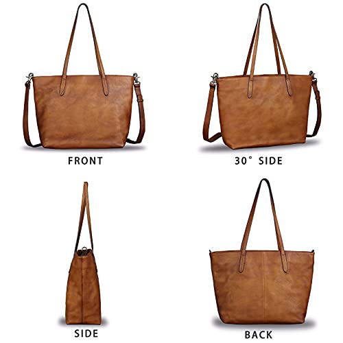 Genuine Leather Handbag Bag for Women Vintage Real Leather Shoulder Bag Purse Handmade Tote Bag Crossbody Bags4