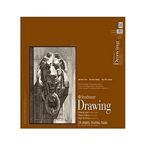 Strathmore (400-108) 400 Series Drawing, Smooth Surface, 18 by 24", 24 Sheets , White Cover