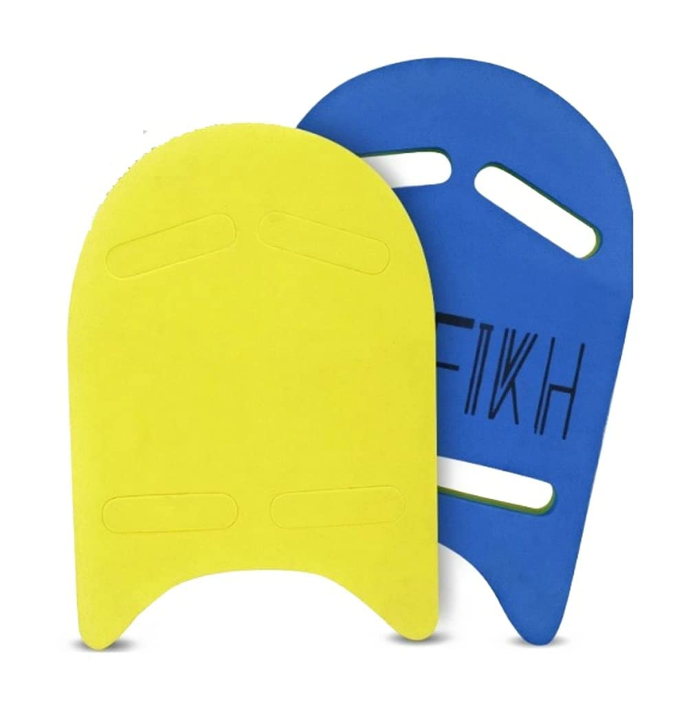 PANFIKH Sports Swimming Kickboard for Pool Exercise Beginners Floating Boards with Ergonomic Groove Grip Handles Extra Thick 45mm Floaters for Adults and Kids (44x37x4.7cm)