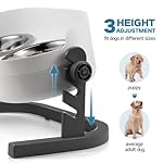 All for Paws Dog Elevated Bowls Stainless Steel Dog Food Water Bowls, Height Adjustable Raised Dog Feeder Mess Proof Pet Feeding Bowls for Small to Large Size Dogs - Image 3