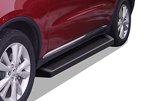 APS Running Boards (Nerf Bars Steps) Compatible with Dodge Durango 2011-2025 (Will Not Fit Models with OE Skirt Cladding or Diesel Model) (Drilling Required) (Black Powder Coated Board Style)