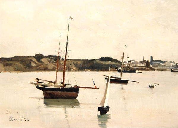 Port de St Servan impression d'art Edward Darley Boit grand tableau déco salon