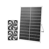 VEVOR 30W Solar Ventilator, 12V Solarpannel mit Doppelventilator, Max. 2668 U/min Solar Lüfter für 680 m³/h Luftstrom, 5 m/s Solarbetriebener Abluftventilator für Kleine Hühnerställe Gewächshäuser