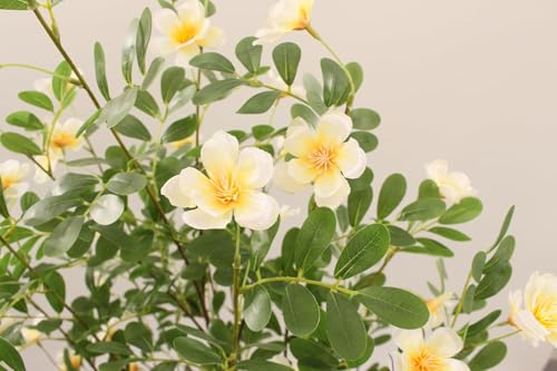 Image of Fox & Fern Artificial Bougainvillea Plant | with Basic Pot | Elevate Any Corner of Your Home /Office | Ornamental Plant Best for Home Decor (Pack of 1) (Ht. 4Ft) (Magnolia 140cm Yellow)