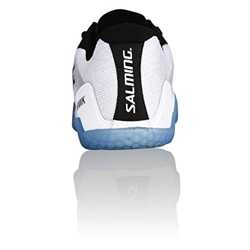 Salming Men's Hawk Squash/Handball Indoor Sports Shoes, White/Black, 14 - Thumbnail 5