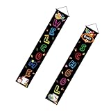 Amosfun Schulbanner für Schulanfang Türbanner mit Versen Schulparty-dekoration Wiederverwendbar für Fotos oder Begrüßung von Schülern