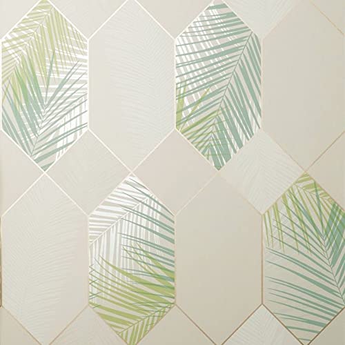 Papier peint d'architecte Miami 2021 Tropical GEO Emeraude Fine Decor - 7