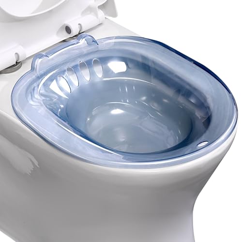 Sitz Bath Tub, Sitz Bath for Toilet, Portable Safe Over The Toilet Tub for Hemorrhoids Postpartum Private Care, Postpartum