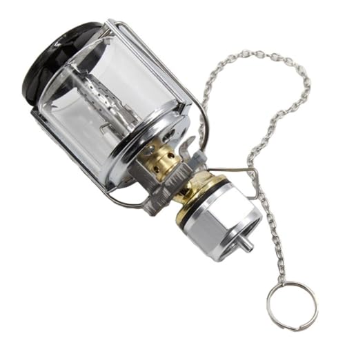 DECOMELODY Outdoor Gaslampe Camping Laterne mit Eingebautem Zündsystem Langlebig und Kompakt Warmes Licht als Zeltlampe und Vielseitige Beleuchtung...