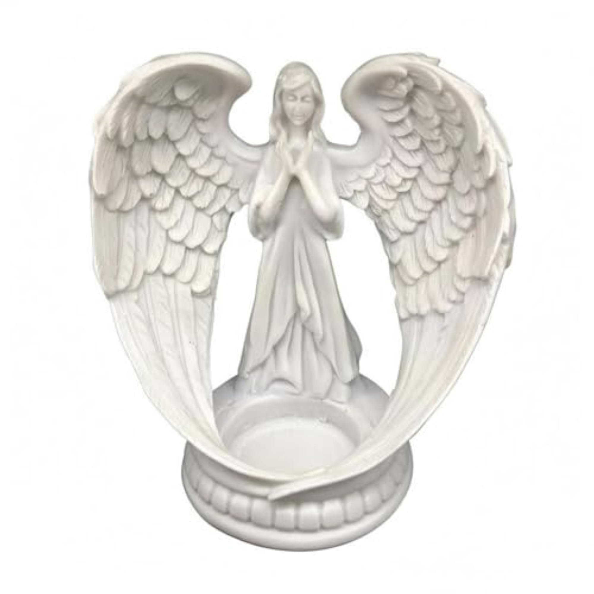 Feather Details Angel Cup Style 1, White Resin