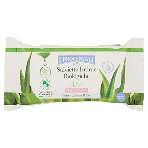I Provenzali - Toallitas Intime biológicas refrescantes, Aloe 12 unidades