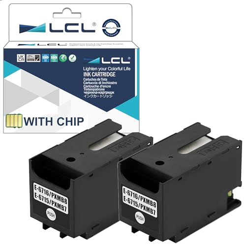 LCL T6715 C13T671500 Ink Compatible Maintenance Box Replacement for Epson Workforce Pro WF-4720DWF WF-4725DWF WF-4730DTWF WF-4730DWF WF-4740DTWF WF-4740DWF (2-Pack)