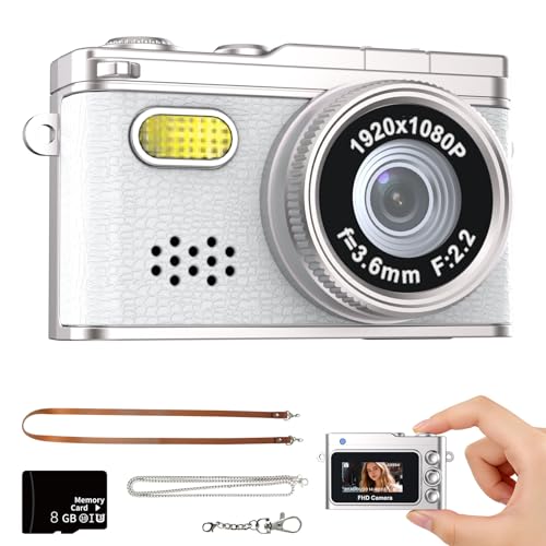 Mini appareil photo numérique 1080p blanc écran LCD 0.96 mini caméra vintage