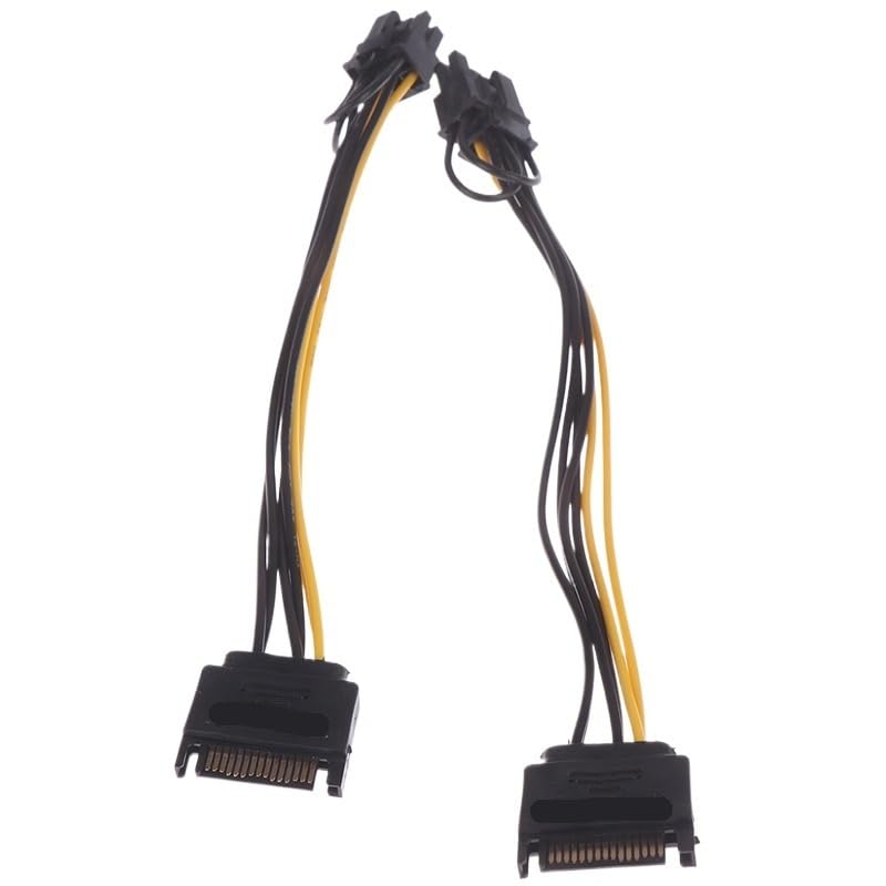 1pc 15pin SATA Male to 8pin PCI-E Power Supply Cable 20cm 15-pin 8 pin Wire for Graphic Card