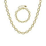 ❤ design delle dimensioni e del lucchetto: bracciale ≈ larghezza 0,65 cm / lunghezza 15 + 5 cm catena di gewertein; collana ≈ larghezza 0,65 cm / lunghezza 40 + 5 cm catena di wert, combinazione squisita e vielseitig di braccialetti e collane , lucchetto con cata metallica tra il polso e tra al collo, c'È una catena estenssible e la robusta chiusura a mosschettone puòessere aperta ein piacimento, il che nicht è solo bello e individuale, ma anche più comodo da indosare.