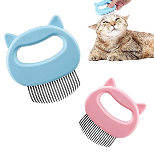 Peine de masaje para gatos, peine de pelo largo, pelo corto, para mascotas para pelo largo, cepillo para mascotas pequeñas, peine para piojos y peine para el cuidado de gatos