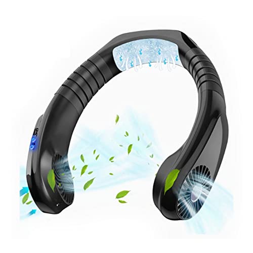 Hao-zhuokun Tragbare Halsventilatoren, Kühlschrank-Chip, Luftkühler, Halsventilator, persönlicher AC-Kühlventilator, freihändiger Ventilator, USB-leiser tragbarer Ventilator für Outdoor-Sport, Pendeln Cover
