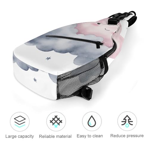 Bolso sling Gray Cloud unisex tamaño 38x20 cm miniatura 5