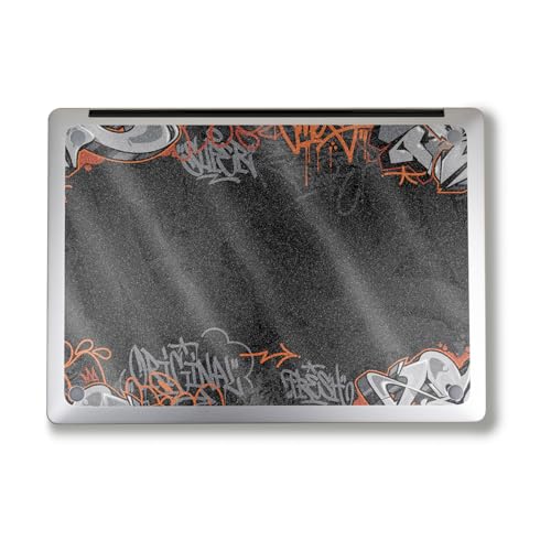 Image of Glossy Glitter Laptop Skin Compatible with Alienware M18 R2 (2024) - Orange Tag - Premium 3M Vinyl Protective Wrap Decal Cover - Easy to Apply | Crafted in The USA by MightySkins