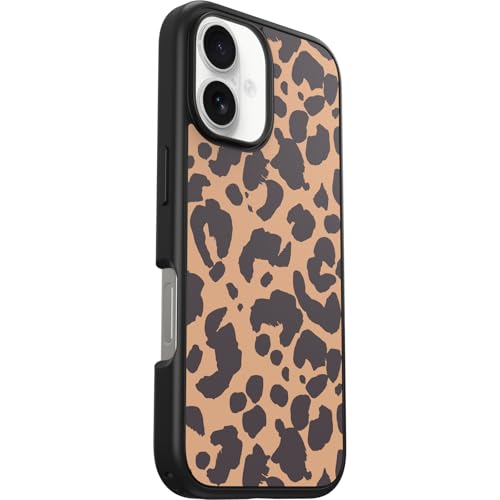 Image of OtterBox iPhone 16 Symmetry Series Case - Leo Look (Black) - Ultra-Thin, Sleek, Leopard Print iPhone Case