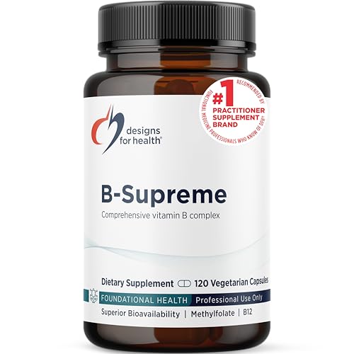 Designs for Health Methylated Vitamin B Complex - Vitamin B Supplements with B12 Vitamins, B1, B3, Niacin, B6, Folate & Biotin - Supports Metabolic and Heart Health, Mood & Energy* (120 Capsules)