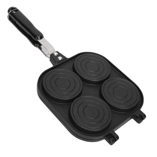 Double Sided Pancake Pan, Pancake Maker Household Kitchen Cookware, Aluminum Alloy Non Stick Coating Pan, Double Sided Egg Cooker for Waffle, Outdoor