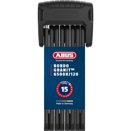 ABUS Faltschloss Bordo Granit 6500K mit SH-Schlosshalter - Fahrradschloss...