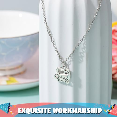 24 Pcs Cheerleader Necklace Cheerleader Gifts Cheer Necklace Bulk Charm Cheerleading Pendant for Women Sport Jewelry Costume Accessories Birthday4