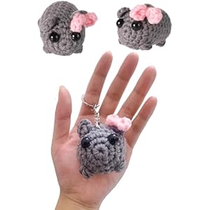 Tiktok Sad Hamster Keychain,Meme plush Girl Kawaii Keychain,Calico Critters Gift