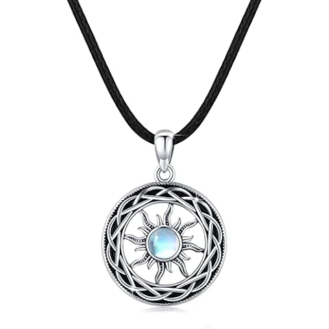 GGBOOM Celtic Sun Moonstone Necklace for All Cover