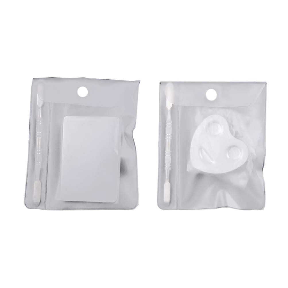 HEALLILY Nail Art Display Cosmetic Mixing Tools Makeup Ring Palette Professional Nail Mixing Tray-image-30