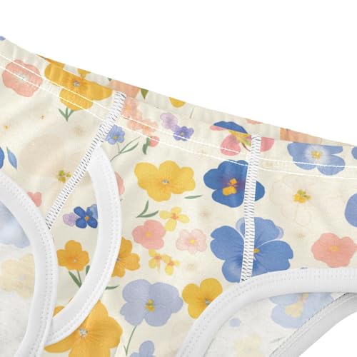 KLL The Garden Tricolor Pansy Flower Toddler Boys' Soft Athletic Underwear Cute Children Undies4