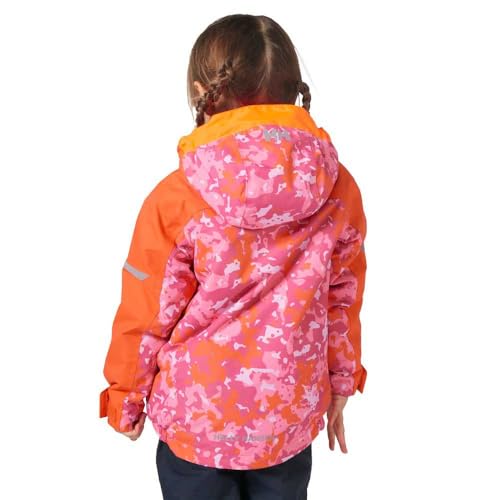 Helly-Hansen K Legend 2.0 Insulated Jacket - Kids Unisex Waterproof Winter Coat, Warm & Breathable, Outdoor Snow Gear, 181 Dragon Fruit Splash Camo Aop - 52