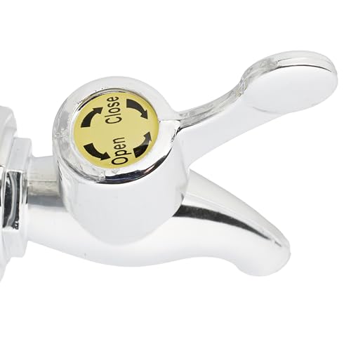 Relaxdays Getränkespender, Limobehälter 5L, Vintage-Design, Zapfhahn und Deckel, Wasserspender, aus Glas, transparent