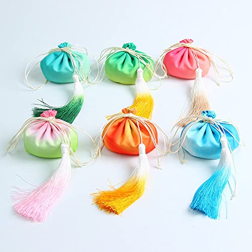 4 Bolsas de Tela con Cordón para Sachet, Azul miniatura 3