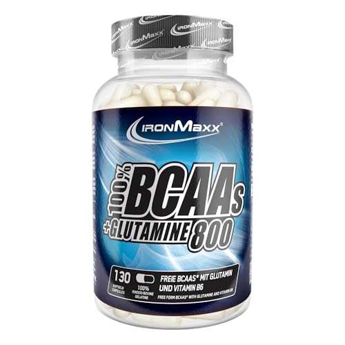 IronMaxx BCAA\'s + Glutamine - 800 (130 Tricaps) | BCAA-Kapseln, zuckerfrei und frei von Konservierungsstoffen | Hochdosierte Aminosäurekapseln inklusive allen BCAAs und L-Glutamin IronMaxx BCAA\'s + Glutamine - 800 (130 Tricaps) | BCAA-Kapseln, zuckerfrei und frei von Konservierungsstoffen | Hochdosierte Aminosäurekapseln inklusive allen BCAAs und L-Glutamin