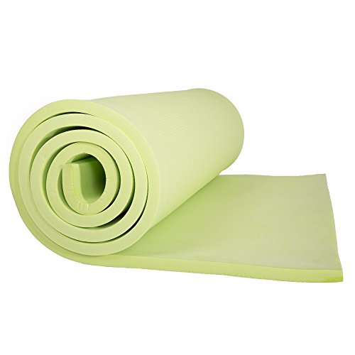 Extra Thick Yoga Mat- Non Slip Comfort Foam, Durable Exercise Mat For Fitness, Pilates And Workout With Carrying Strap By Wakeman Fitness (Green) #TOP4