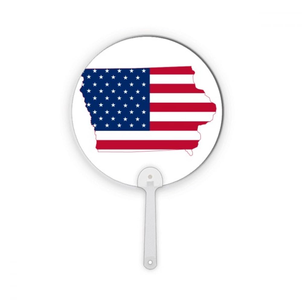 Éventail rond en plastique Iowa no/no support vierge pour customisation décoration de mariage DIY